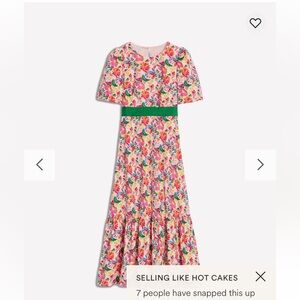 Boden floral maxi with grosgrain waist